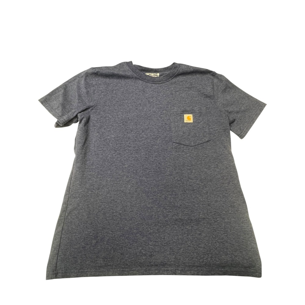 Carhartt Womens Loose Fit Pocket T-Shirt Heather Blue Short Sleeve Large 12-14